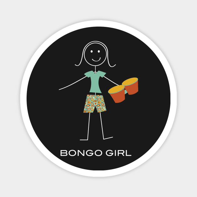 Funny Womens Bongo Girl Magnet by whyitsme